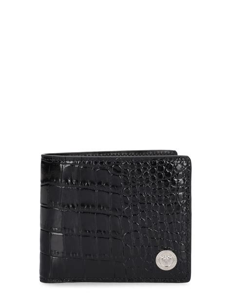 versace croc wallet|Versace Collection Croc Embossed Wallet W/coin .